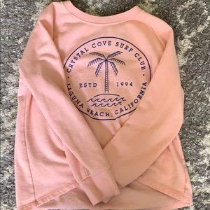 Crystal cove pink sweater girls youth